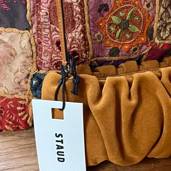 NWT Staud Bean Bag Tobacco Suede 🌟Rare🌟
